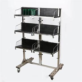 Antistatic Turnover PCB Rack Hang Basket Trolley Stainless Steel SMT Reel ESD Anti Static PCB Storage Cart